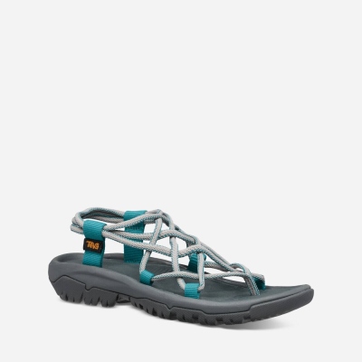 Teva Hurricane XLT Infinity - Women's Teva Hiking Sandals - Deep Grey / Turquoise Blue | India (YELB